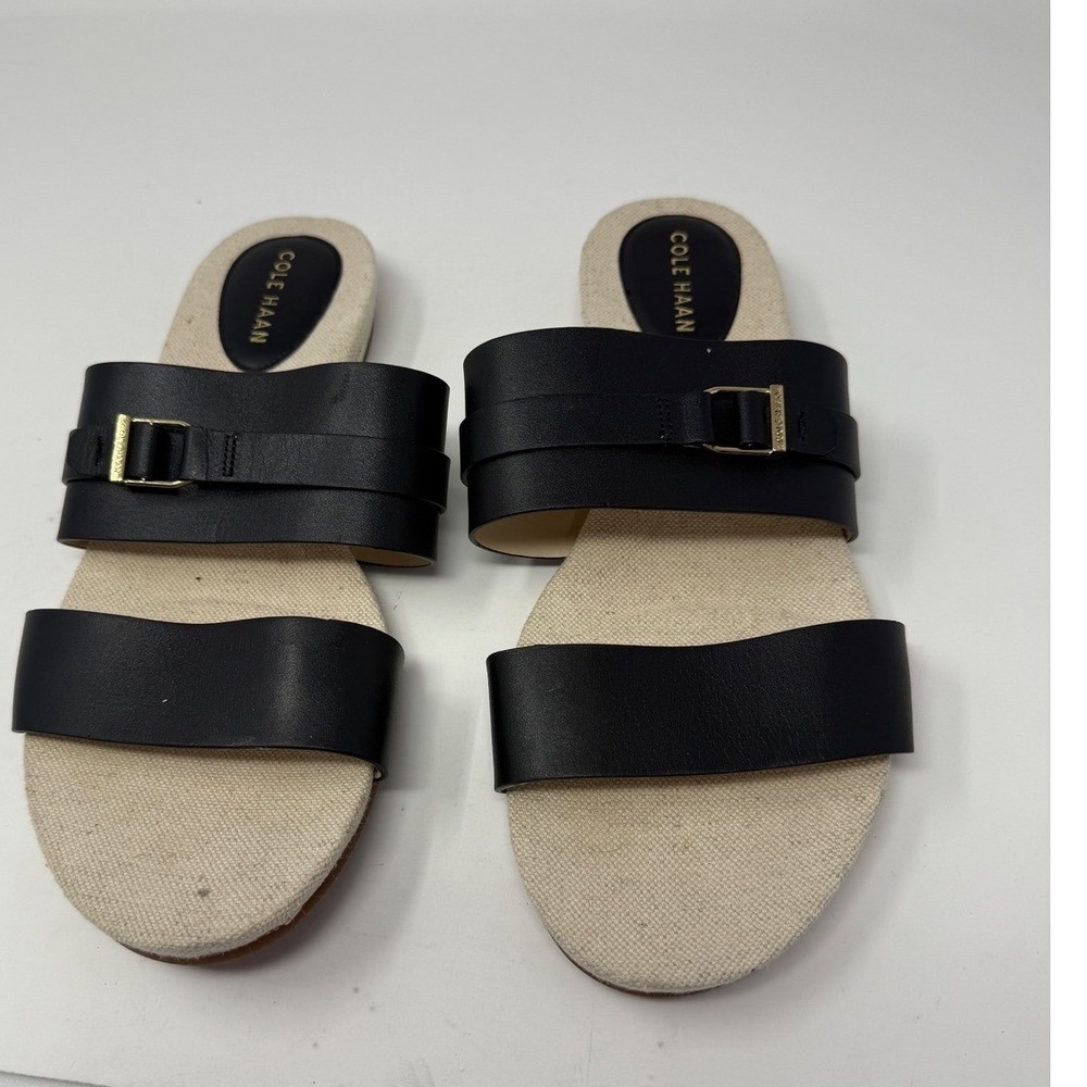 Cole Haan Francine Demi Wedge‎ Slide Sandals Sz 8.5B